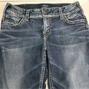 Silver Jeans Women's Washed Blue Straight Leg Jeans